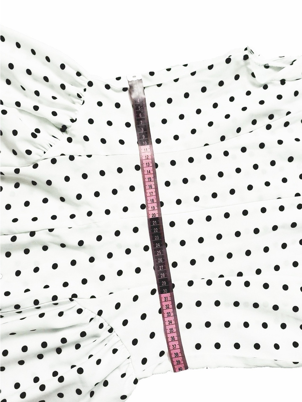 Elegant White Polka Dot Maxi Dress - Picture 11 of 16